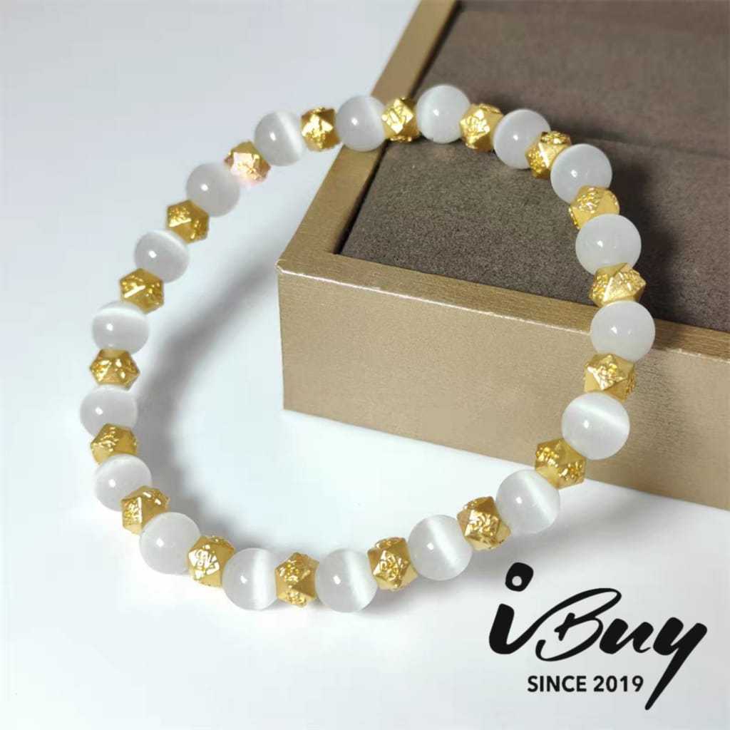 999 GOLD HEXAGONAL FORTUNE BEAD 999 金 六角福珠（3PCS）