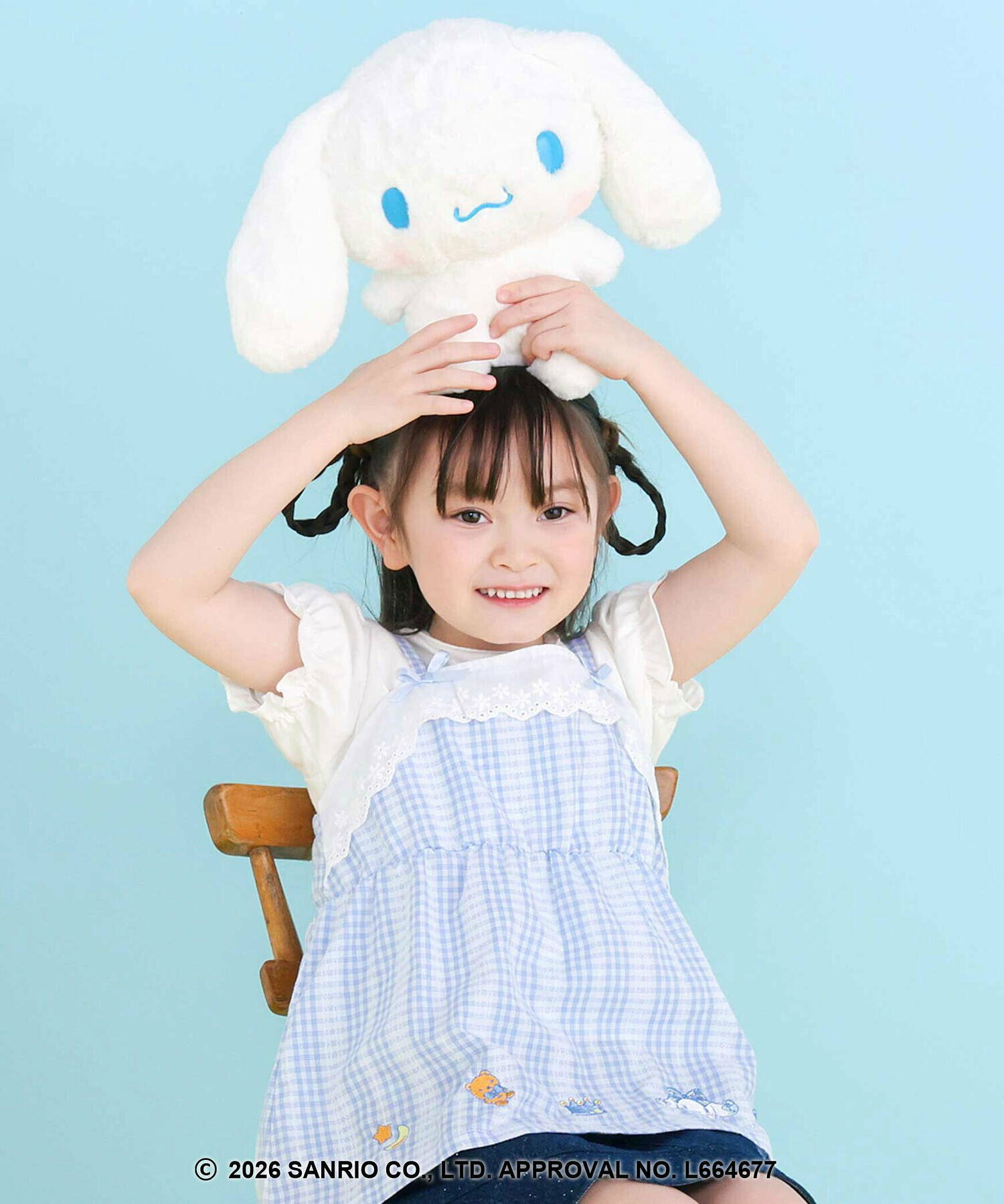 🇯🇵預訂 日本直送🇯🇵Slap Slip x Sanrio系列兩色人物刺繡格紋蕾絲吊帶背心+泡泡袖印花T恤套裝