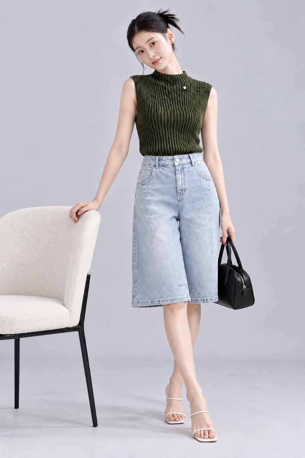981 Textured Sleeveless Knit Top