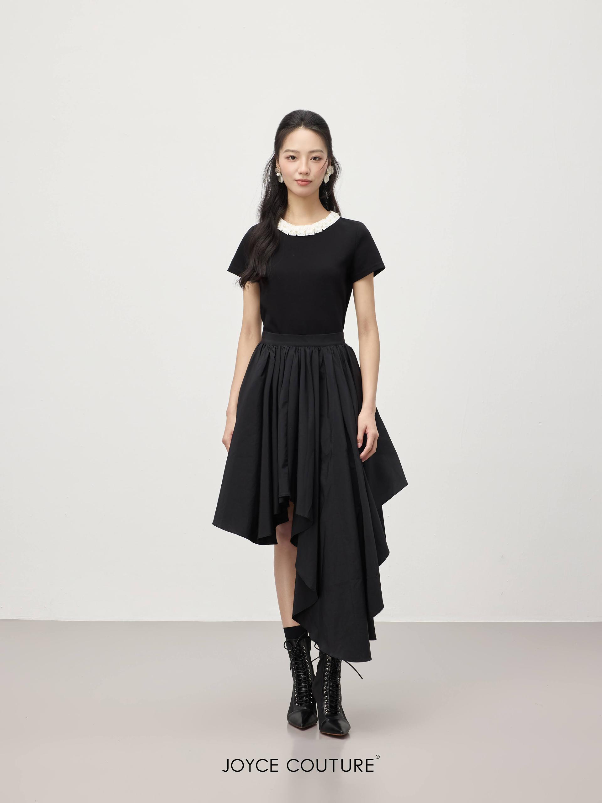 不对称喇叭形设计半裙 S0168