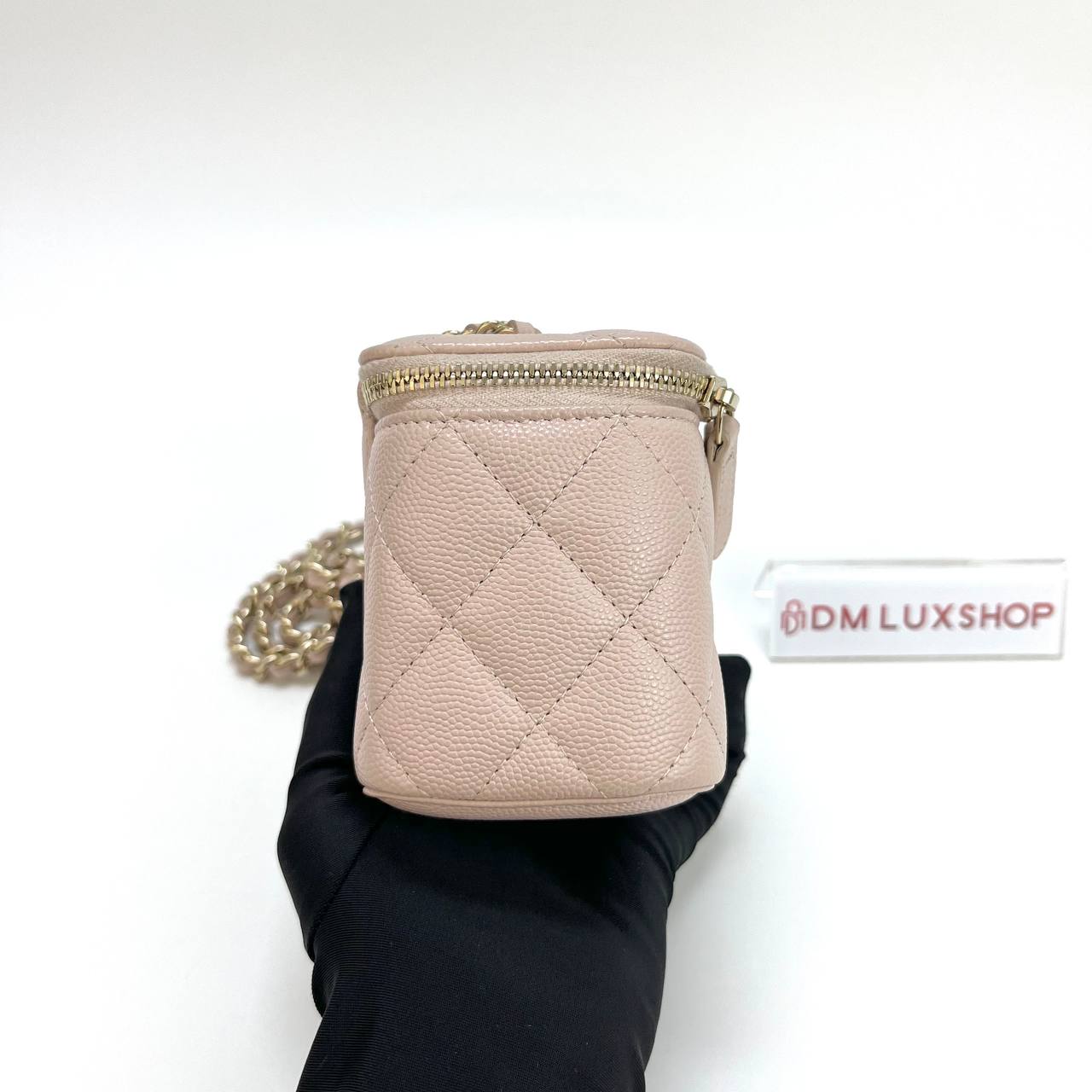 Chanel Light Pink Caviar Mini Vanity Case (Serial 30, Y: 2020)