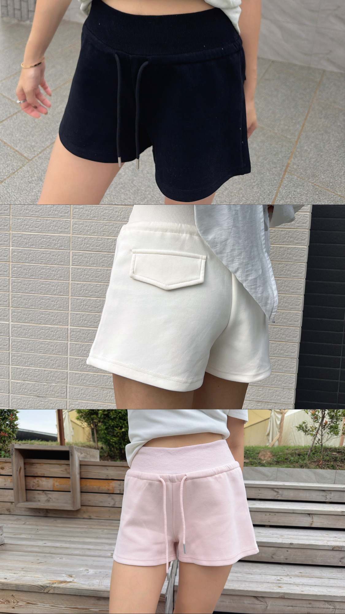 闊橡根棉短褲（3色）