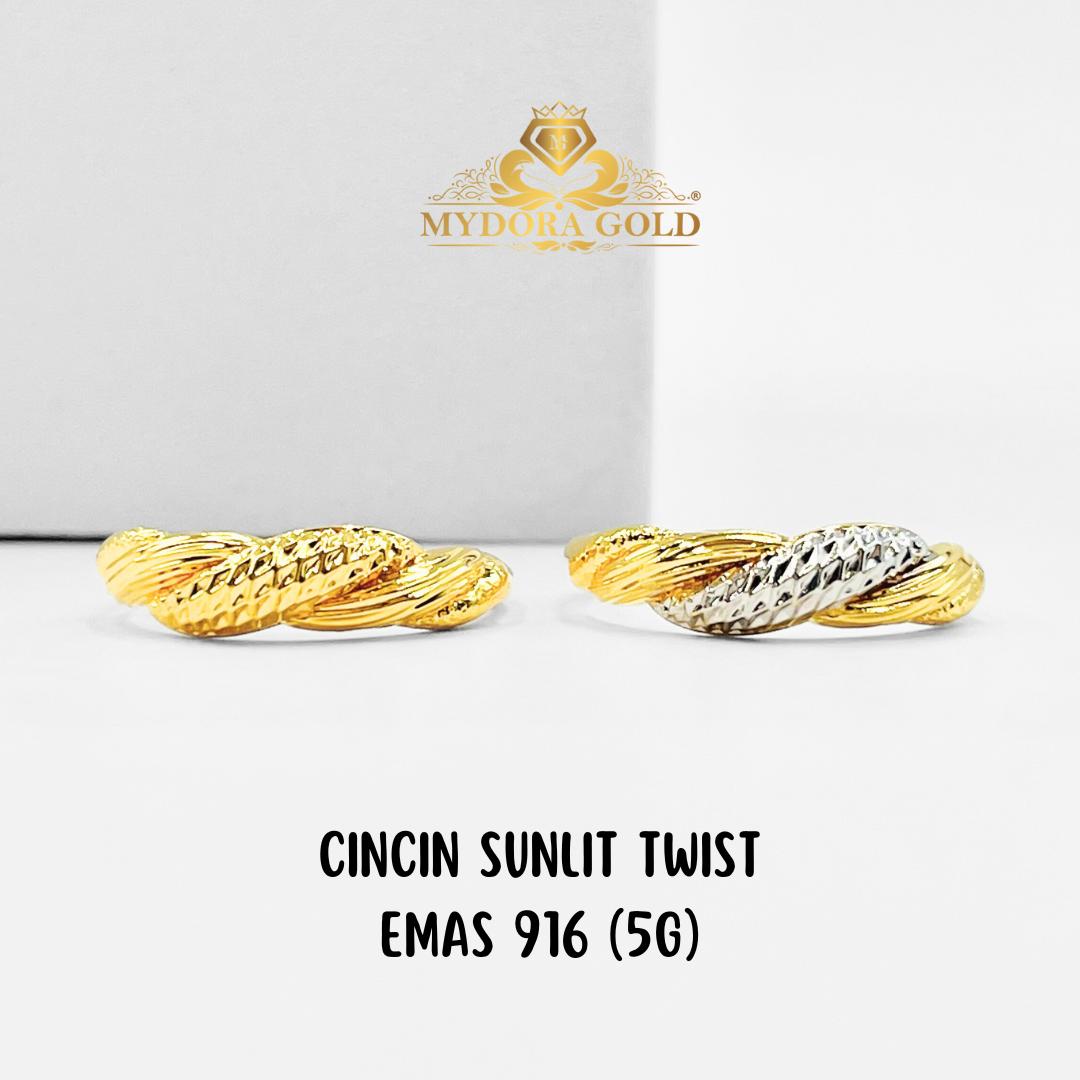 MYDORA Cincin Sunlit Twist (5G) l EMAS 916/22K