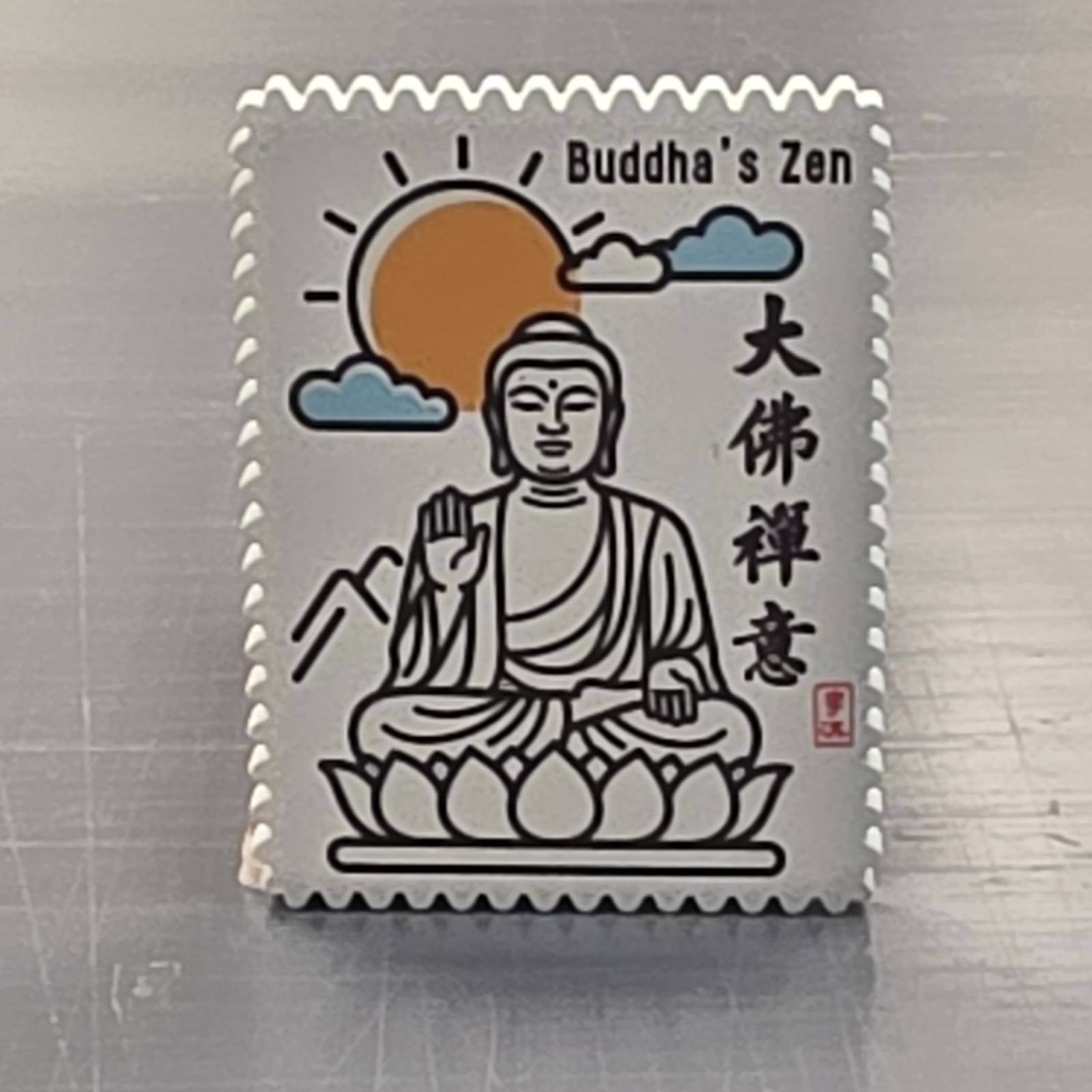 M72 香港景點陶瓷磁石貼系列 - 大佛禪意 Buddha's Zen