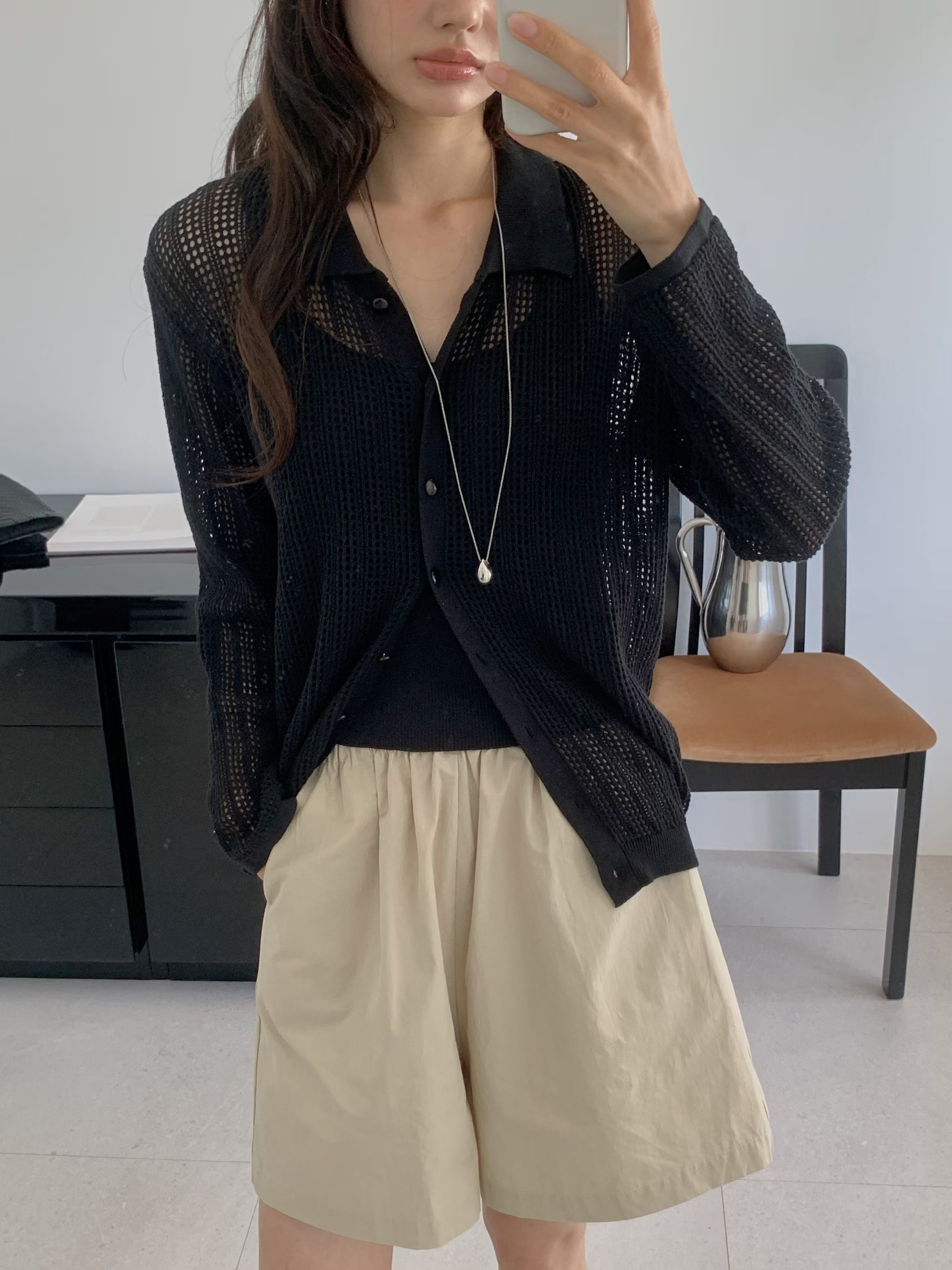 Summer open knitted cardi