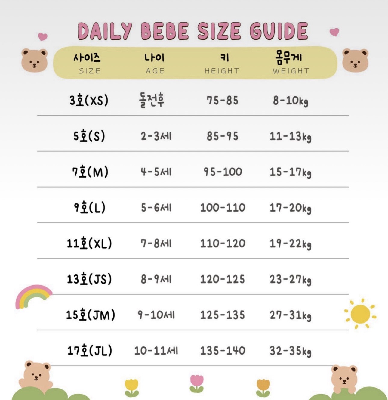 🇰🇷Dailybebe set