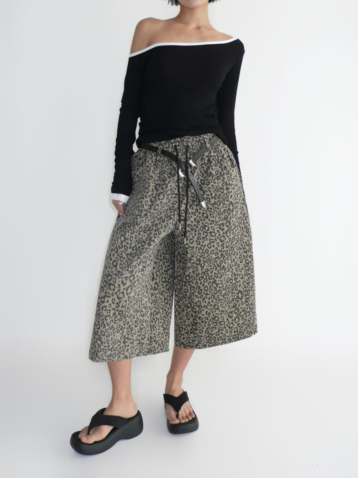 Animal printed shorts