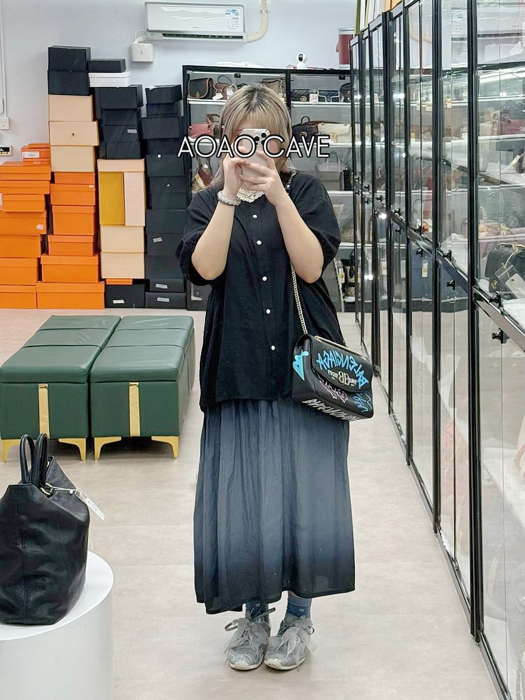 巴黎世家🖤PRE OWNED 塗鴉二合一🩷🩵 