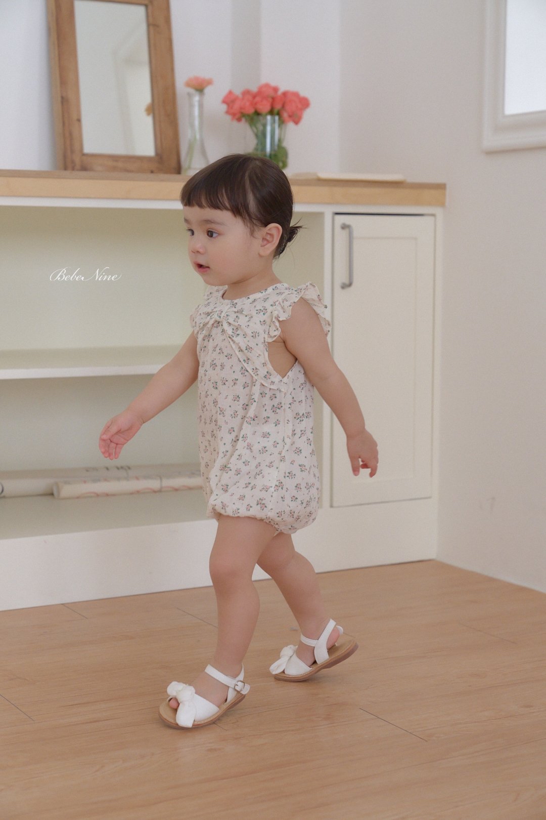 ☀️預訂 韓國直送☀️🇰🇷Bebenine兩色花卉蝴蝶結荷葉邊背心包屁衣