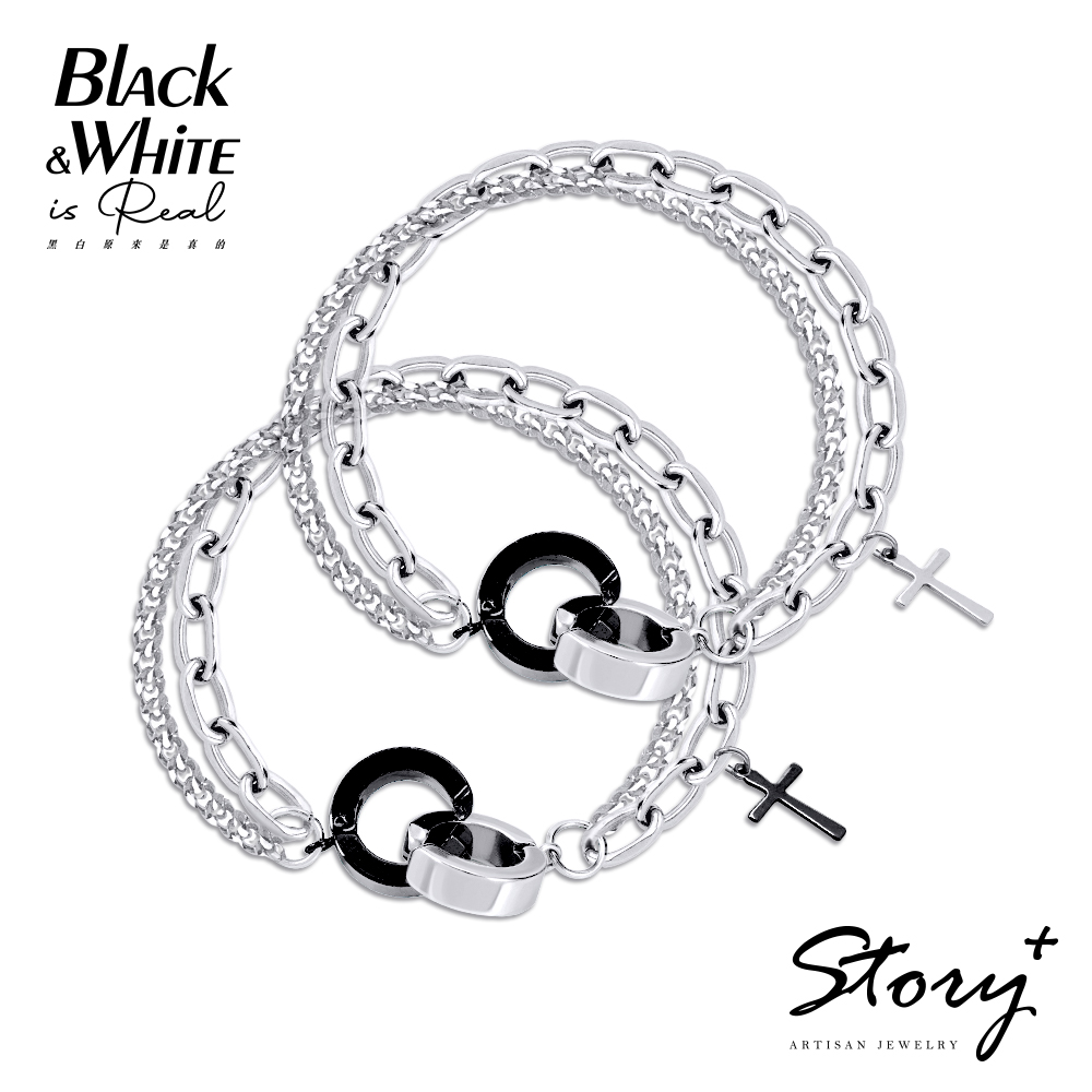 📦訂購 台灣限定 STORY 故事銀飾 黑白原來是真的 黑白造型手鏈