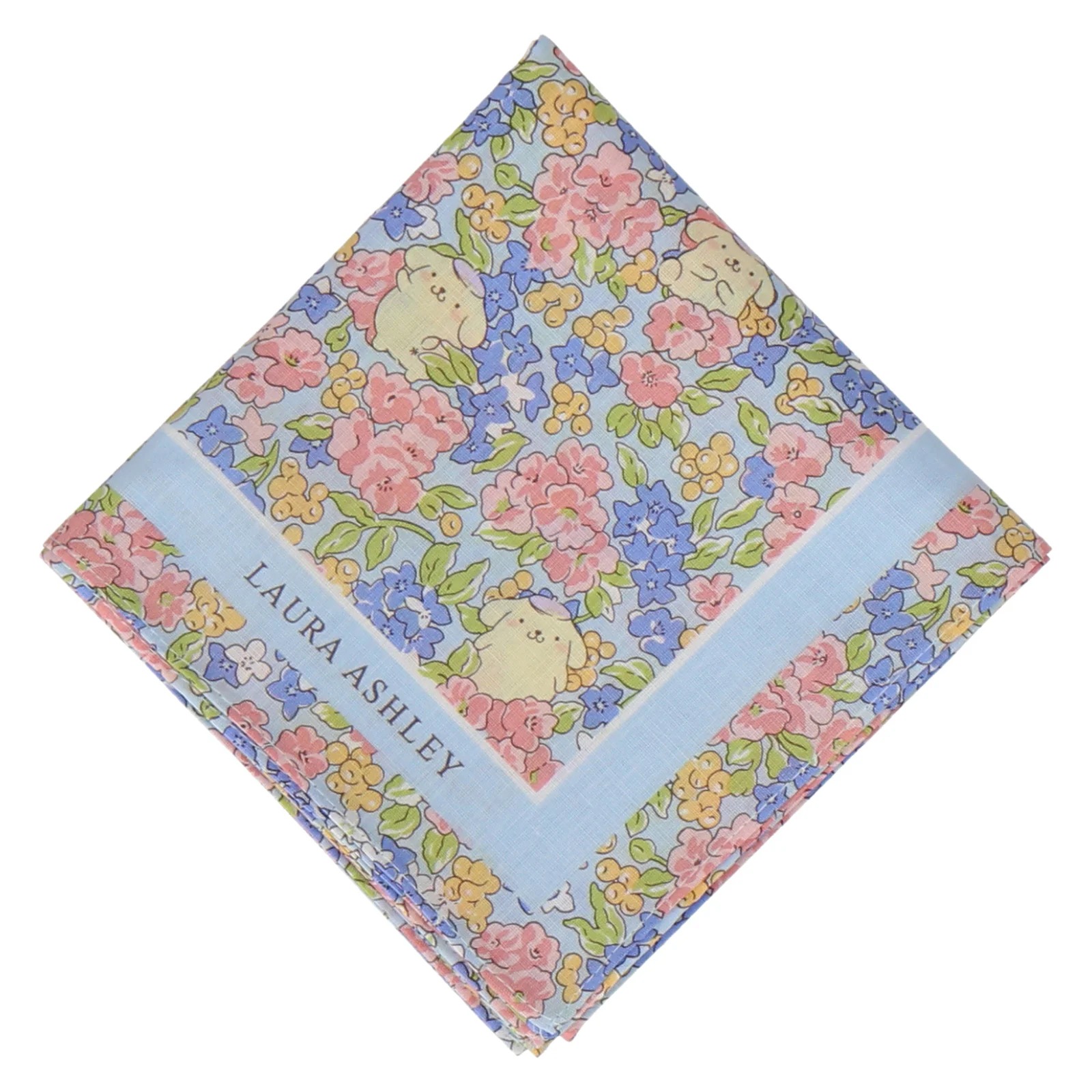 🎀【預訂】Laura Ashley x Sanrio Pompompurin 印花手帕 - B