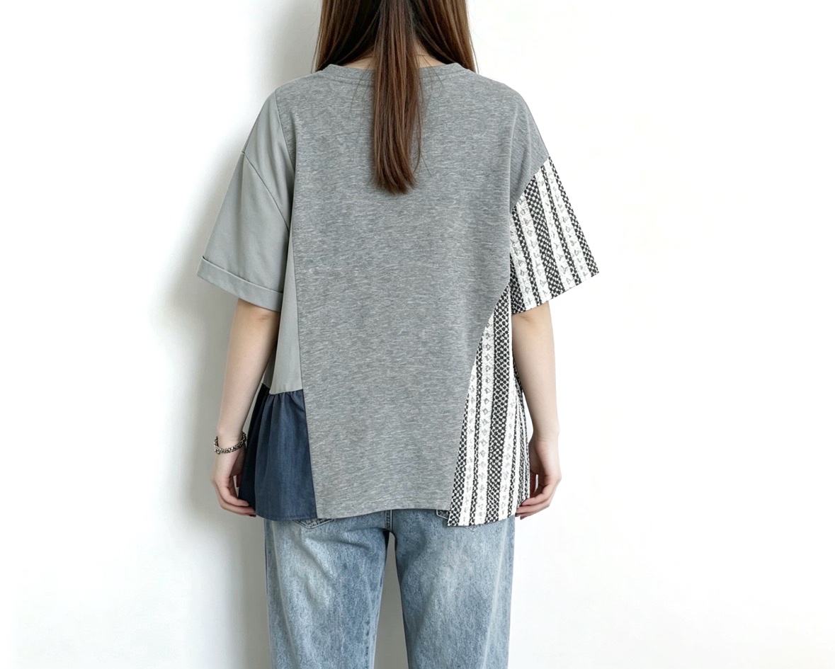 ☀️夏日優惠☀️ 拼料拼接Tee