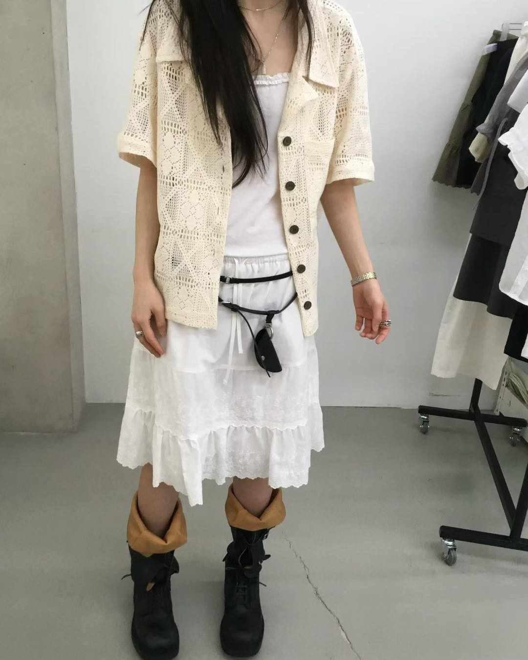 綉花棉料蛋糕短裙