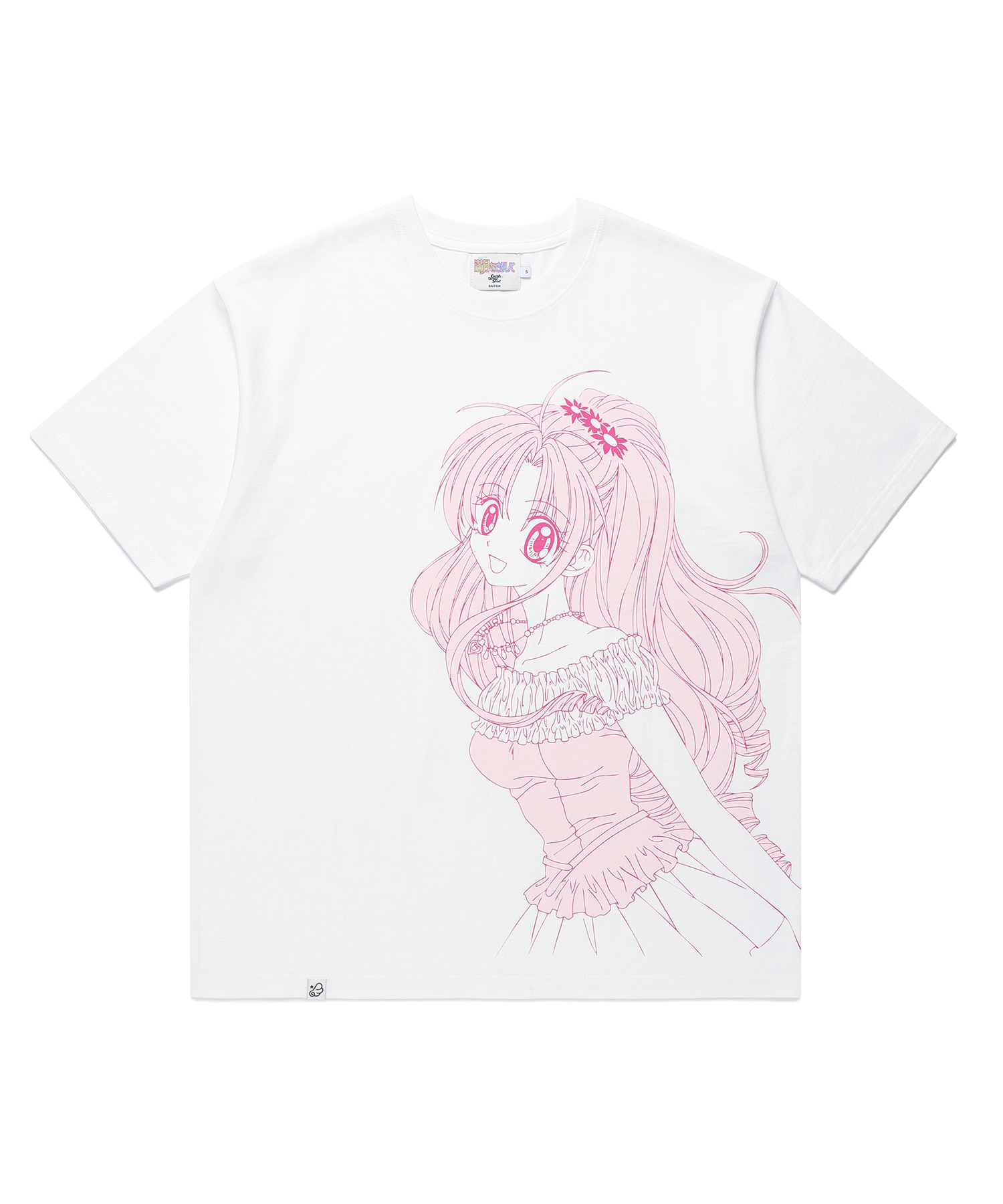 LUNA BLUE / PINK LINE SS TEE｜韓國 星河滿月 X CAVISH 服飾系列 (Full Moon） (26204-P)
