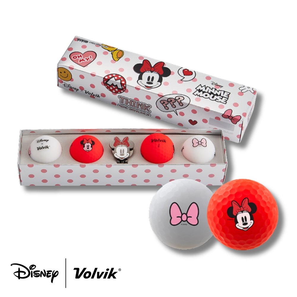 VOLVIK MINNIE MOUSE 禮盒 米妮球標與帽夾 