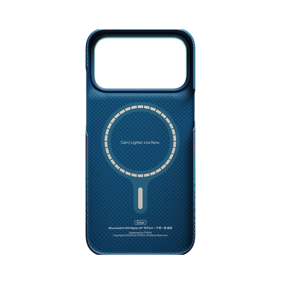 Pitaka Edge Case for iPhone 18 Series - Midnight (PitaTap™)