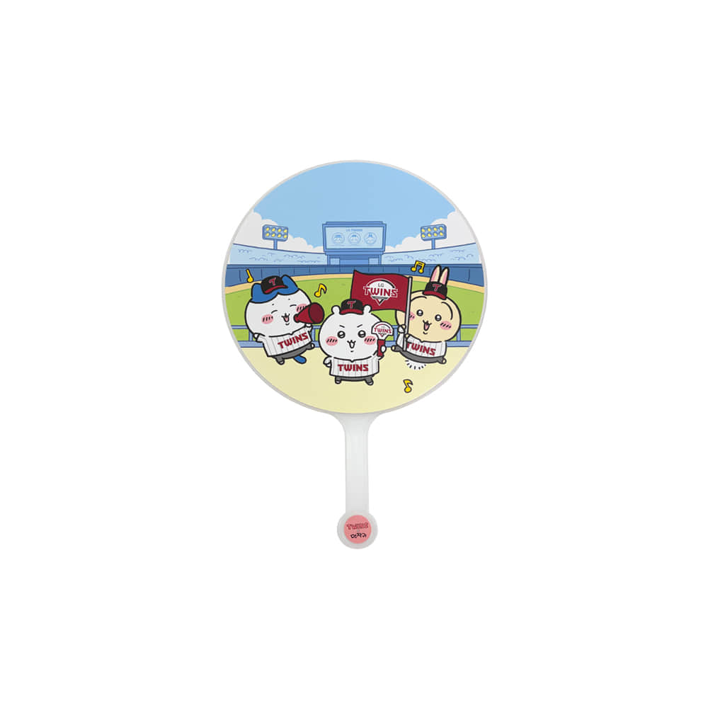 《Pre-Order》Character King Fan 雙面手搖扇｜韓國 Chiikawa 吉伊卡哇 X LG Twins 棒球隊商品 第三彈 (26CKW17-P)