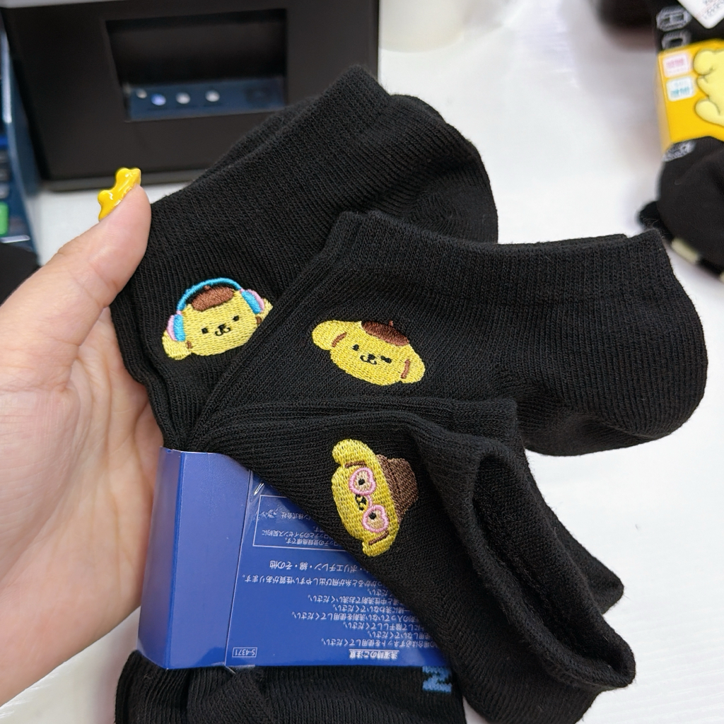 日本直送 Sanrio 布甸狗一set三對短襪