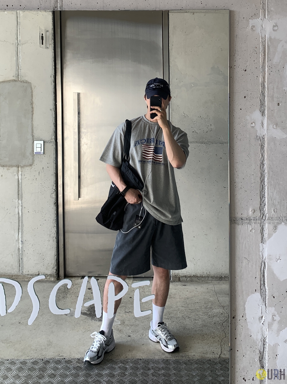 【100%保證韓國直送】Premium American Graphic 側開叉寬版短袖Tee 👕 [3 color] RL115008