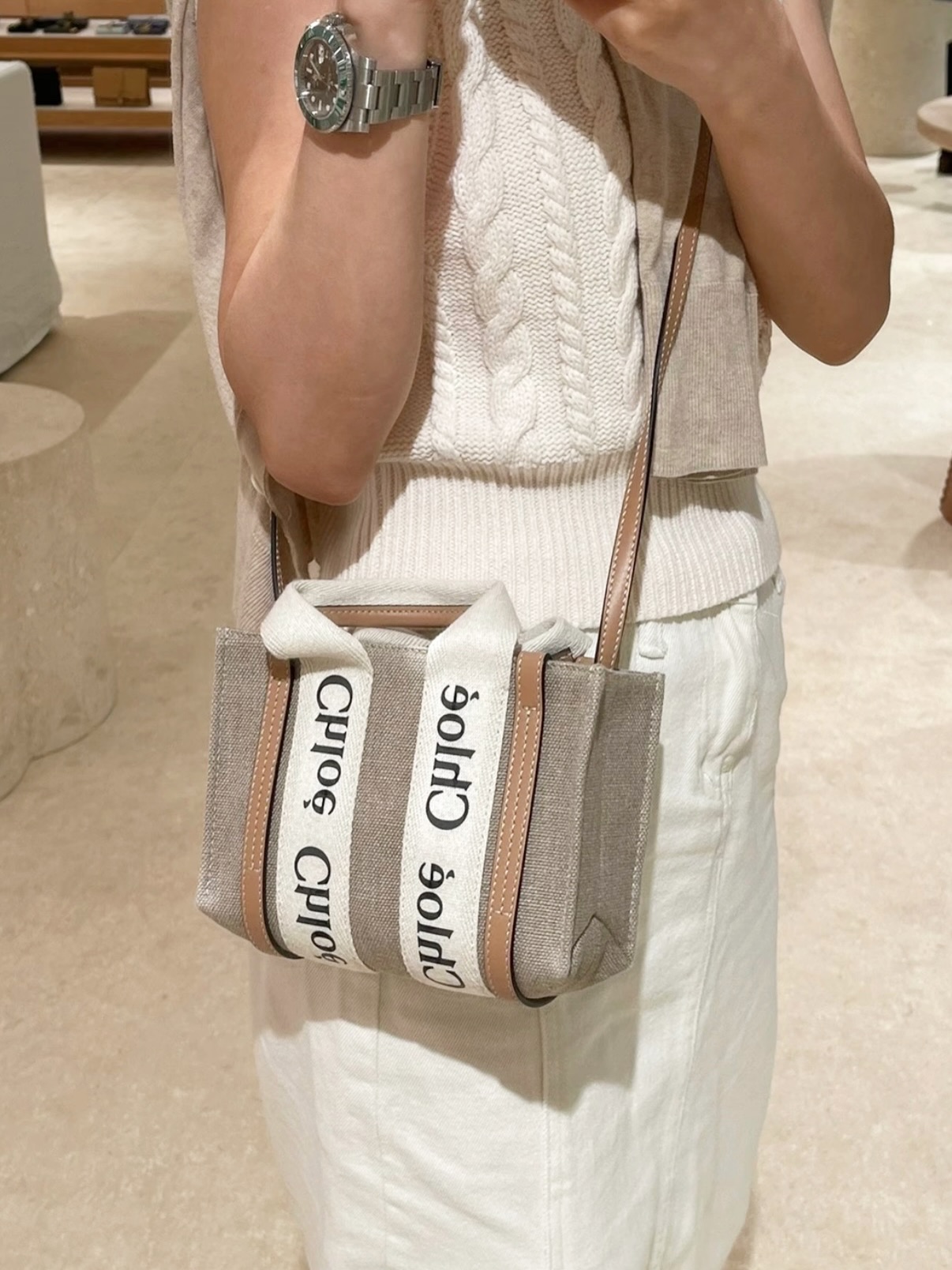 Chloe 👜 PRE OWNED 🛍️ mini wood 奶茶色🤎