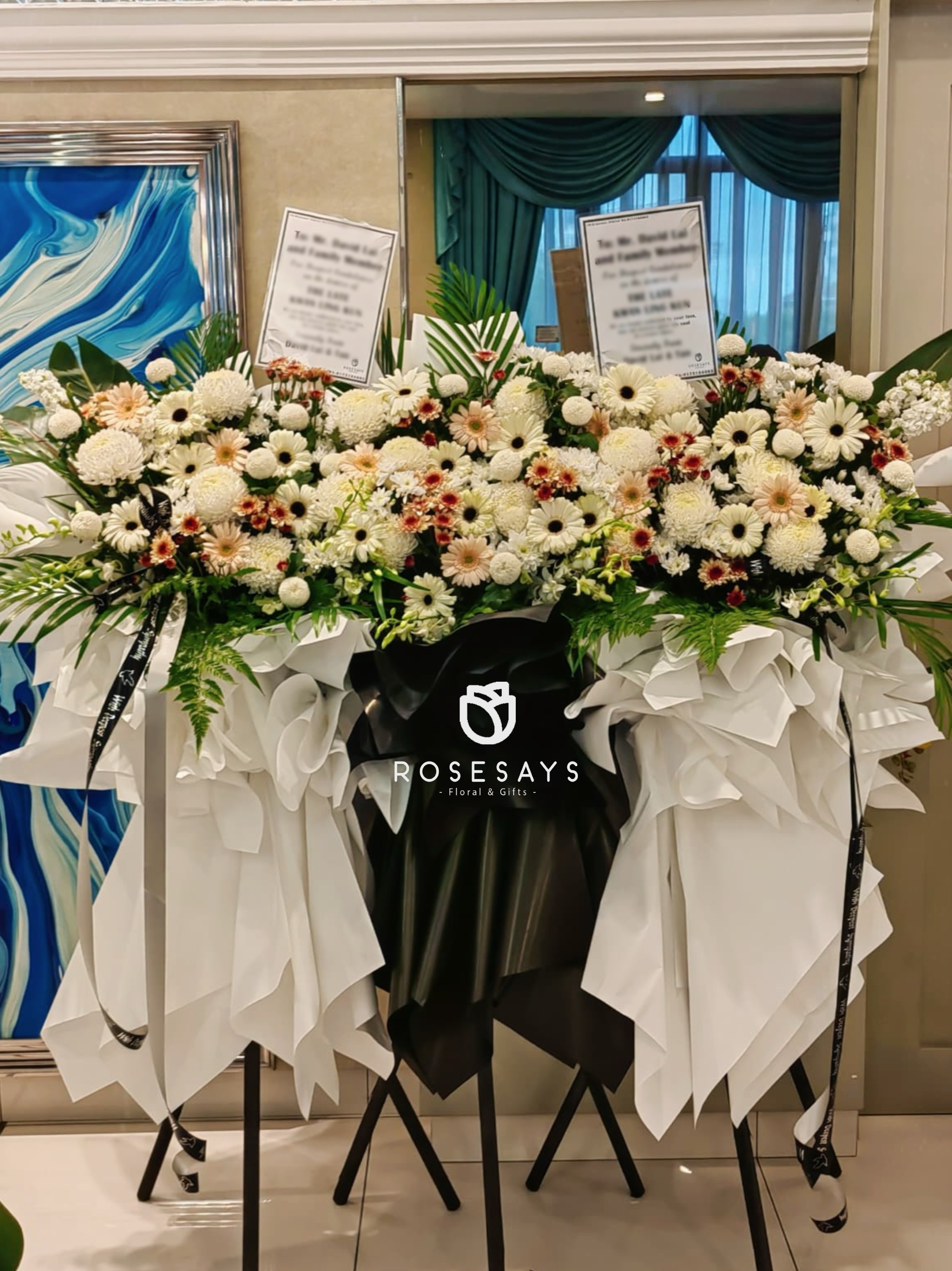 Whispering Angels Condolences Stand