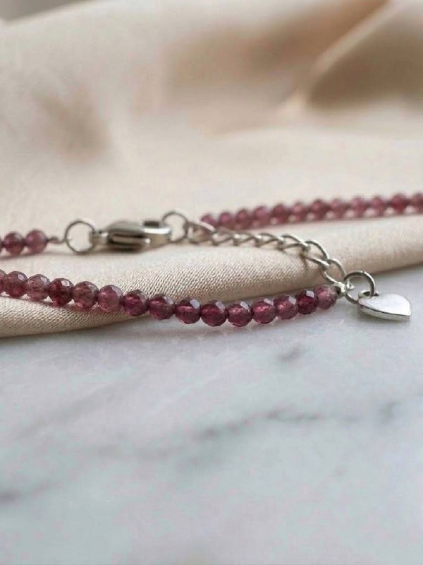 Strawberry Quartz Crystal Bracelet 