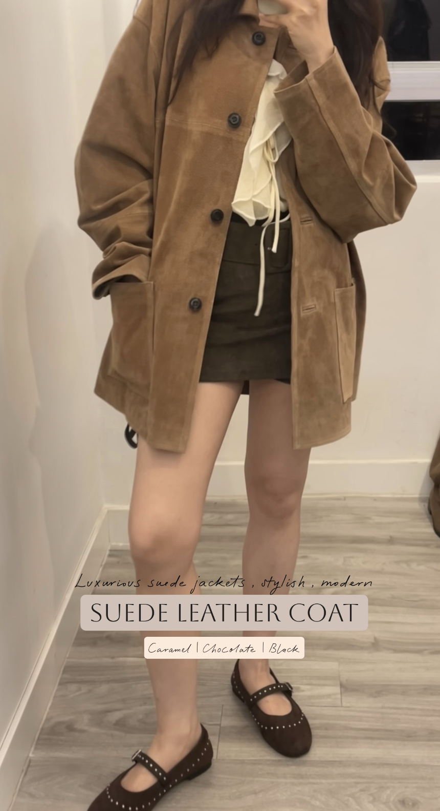 🍂SUEDE LEATHER COAT