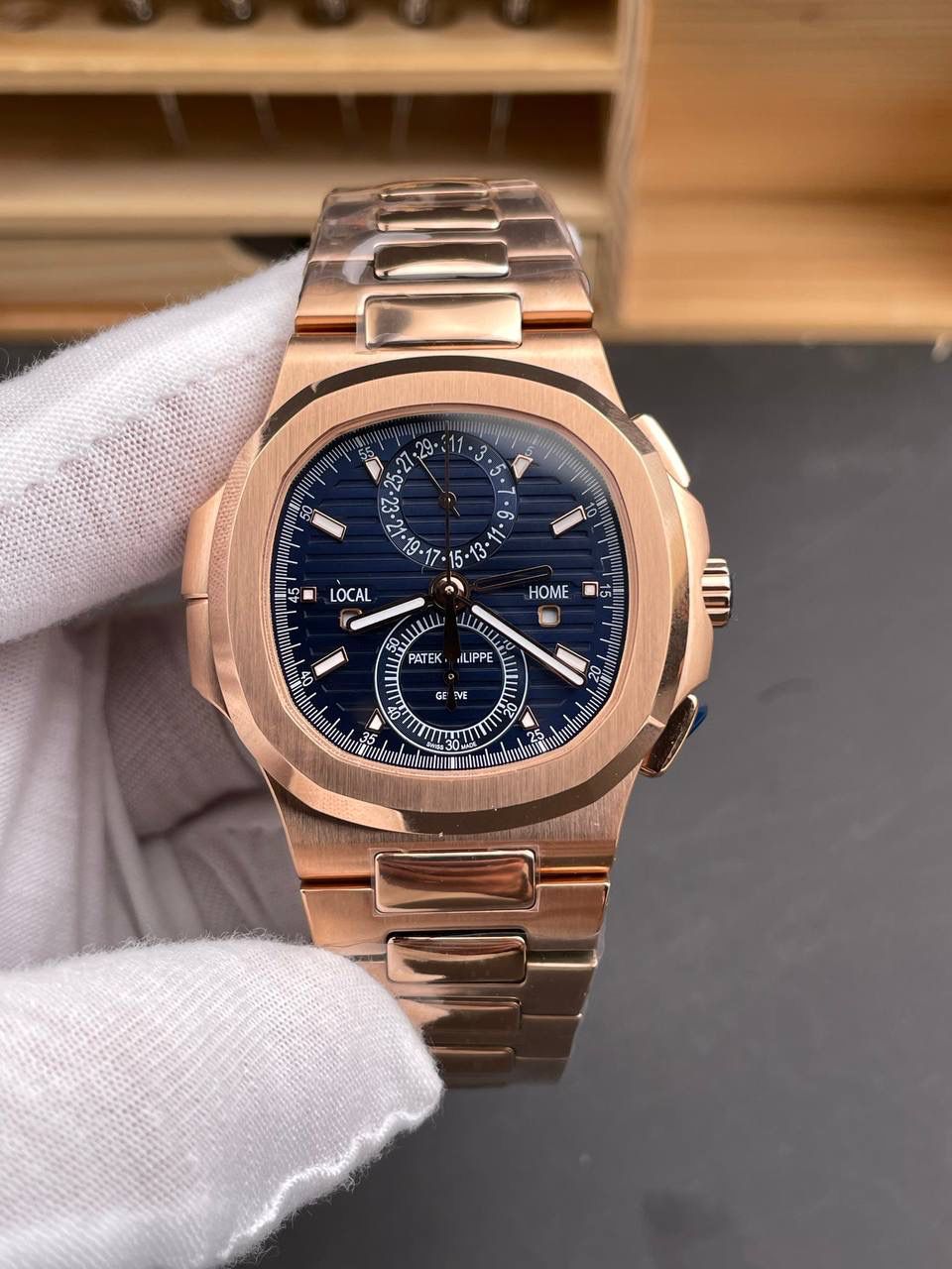 百达鹦鹉螺5990 玫瑰金蓝盘/40.5mm/7750机改28-520机🚀🚀