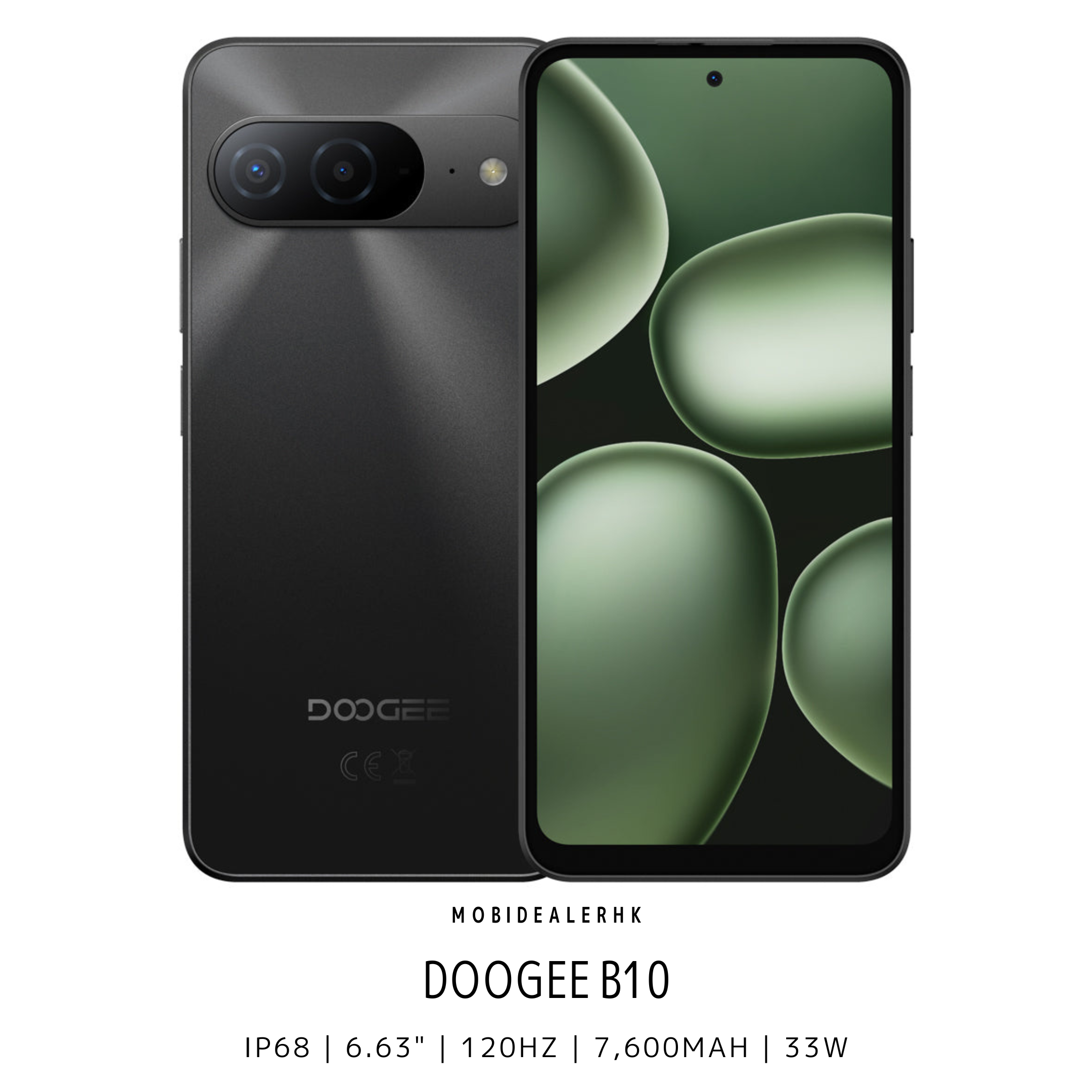 Doogee B10 | 道格 B10 | 4G | 智能手機 | IP68/IP69K 防水級別 | 6.63" | 120Hz | 7600mAh 大電池 | 33W 快充