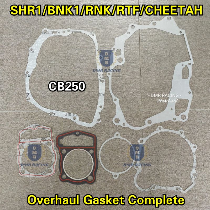 SHR-1/BNK-1/RNK/RTF/CHEETAH250 1 Set Overhaul Gasket Complete Top Set (Motocross China 250cc CB250)