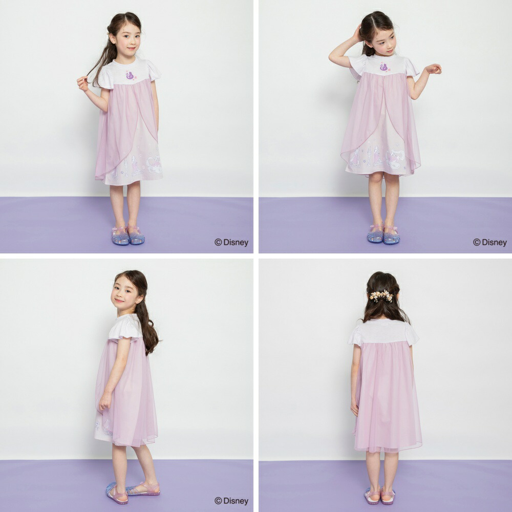 🆕【⭐訂購⭐】🌀 🇯🇵 日本直送 #Rapunzel / #Frozen 荷葉邊袖 層疊飄逸薄紗 連身裙［2款選］🌀 [ELDA-0187][260520]