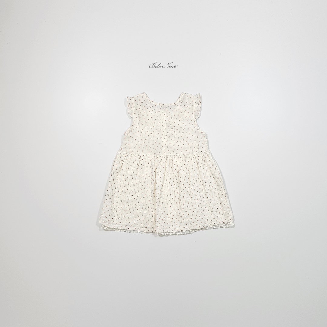 ☀️預訂 韓國直送☀️🇰🇷Bebenine兩色碎花綁帶荷葉邊背心連身裙