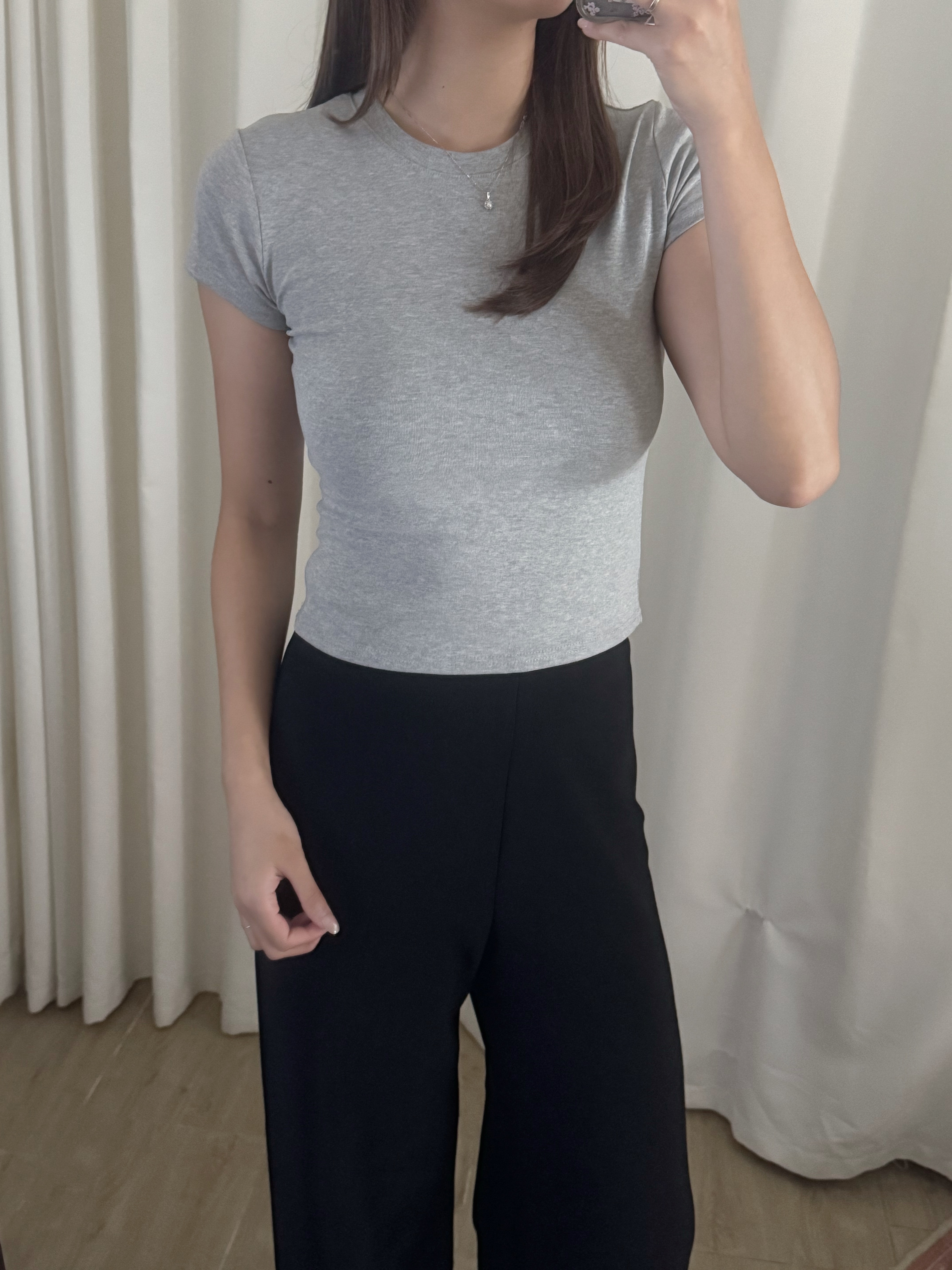 [包2色優惠！$278/2件]簡約親膚圓領短袖上衣