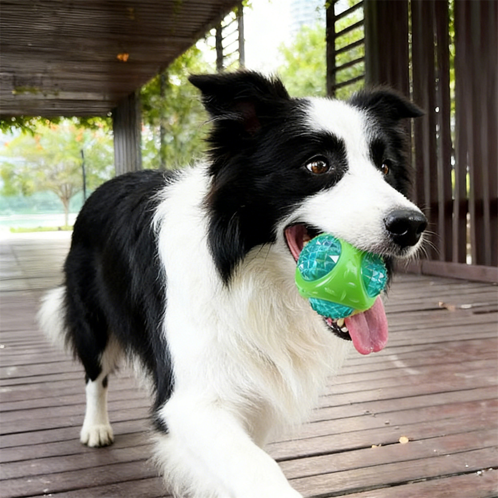 耐咬磨牙發光鑽石寵物玩具 紅色 UB0256