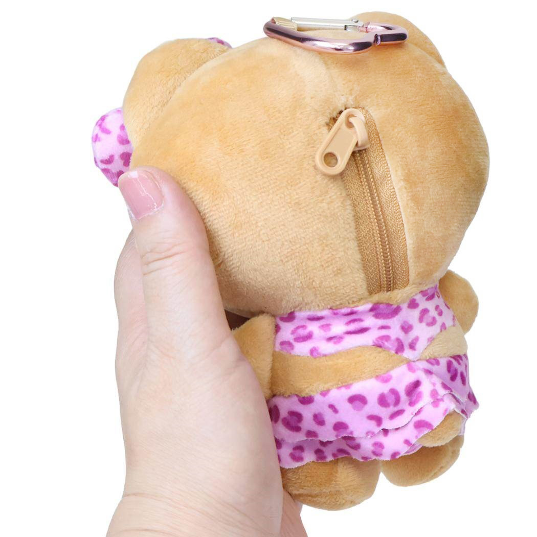 現貨｜Sanrio Hello Kitty 豹紋泳衣系列 日版 吊飾 毛公仔收納袋 連心形扣 (KT-LP01)