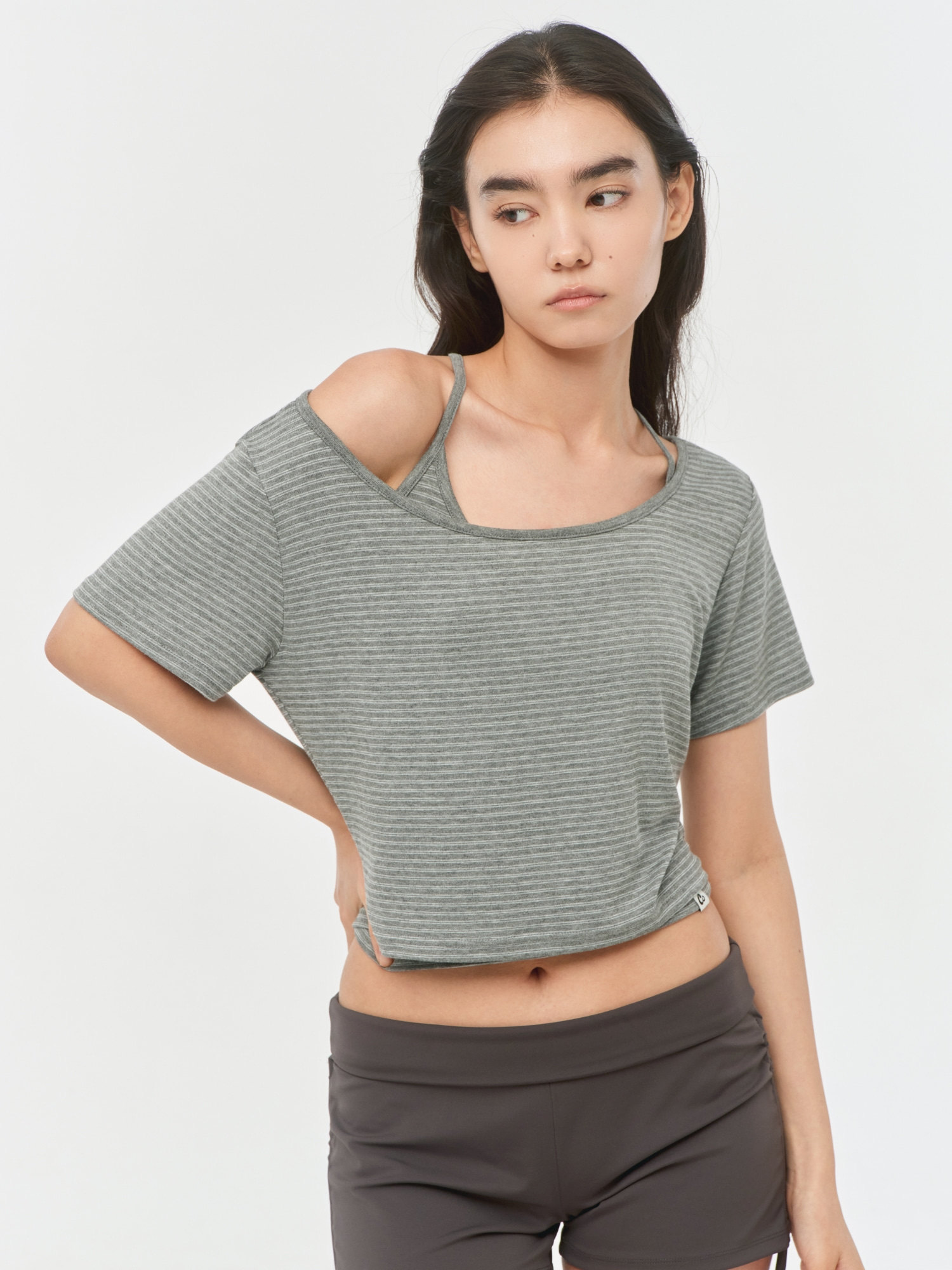 預購_Stripe Layered Sleeveless T-Shirt Set by Conch