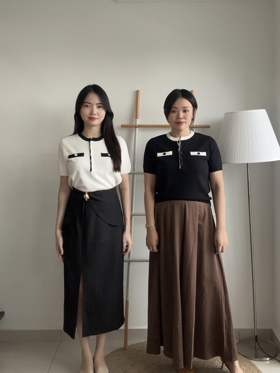 T4243 Contrast Knit Top - 4 Colors 