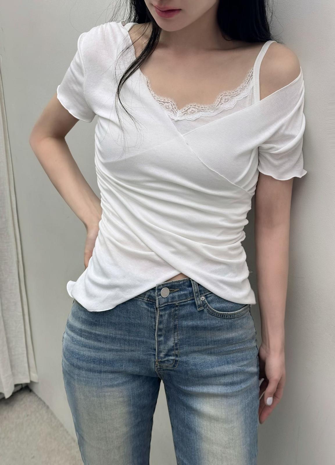 M18 假兩件喱士邊Top