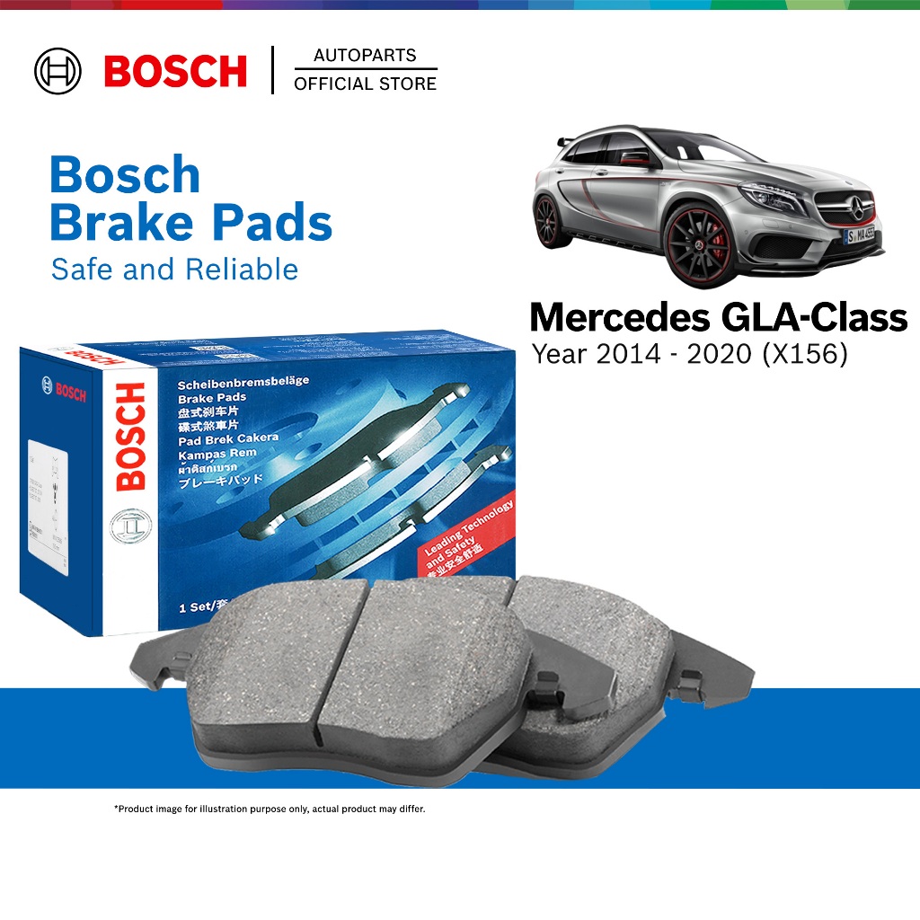 BOSCH Front Brake Pads - Mercedes Benz GLA-Class GLA180 / GLA200 / GLA250 (X156) (year 2014 - 2020) - 0986494662