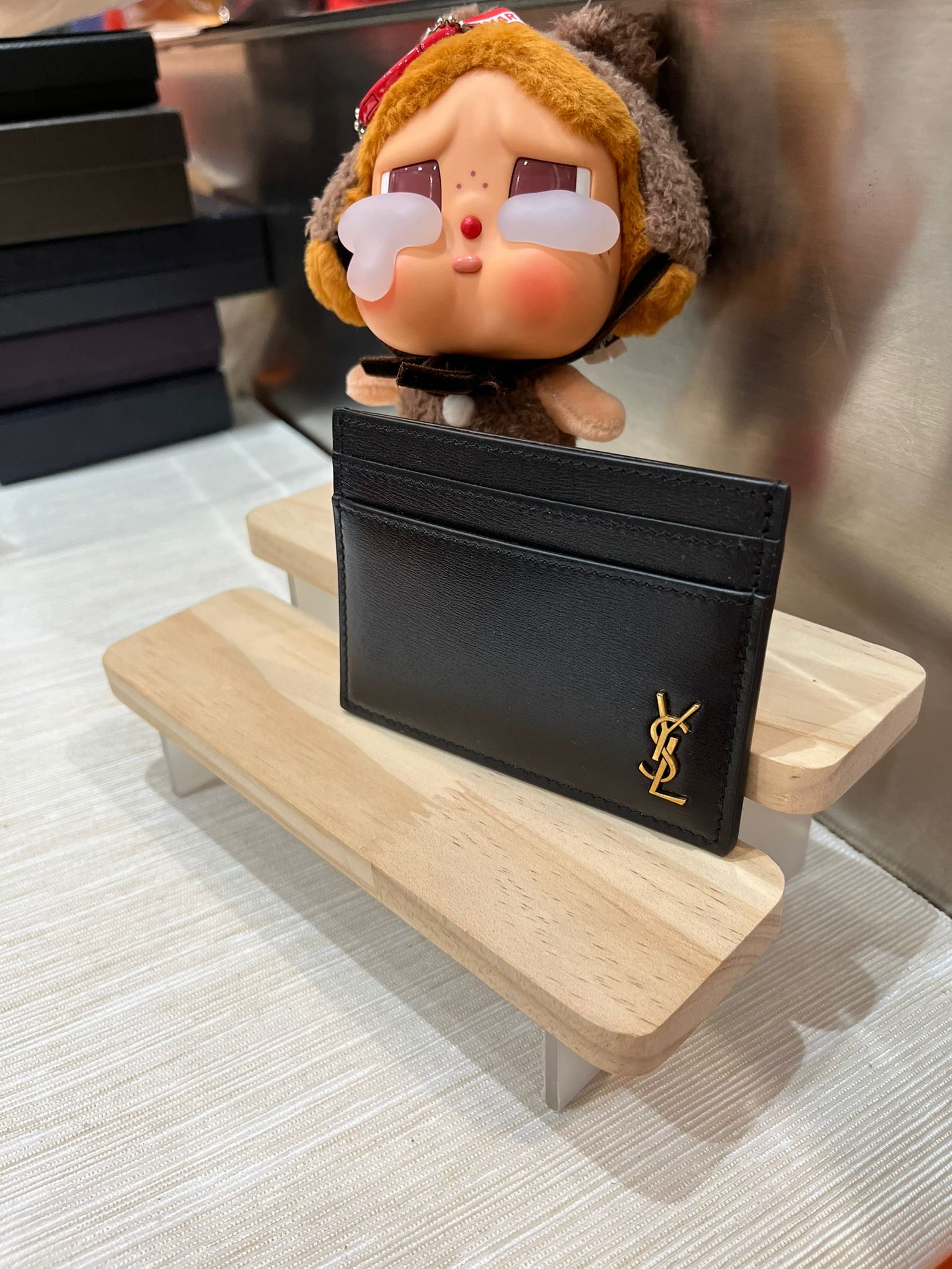 YSL Card Holder 黑色牛皮金字 100%Authentic, 99%New