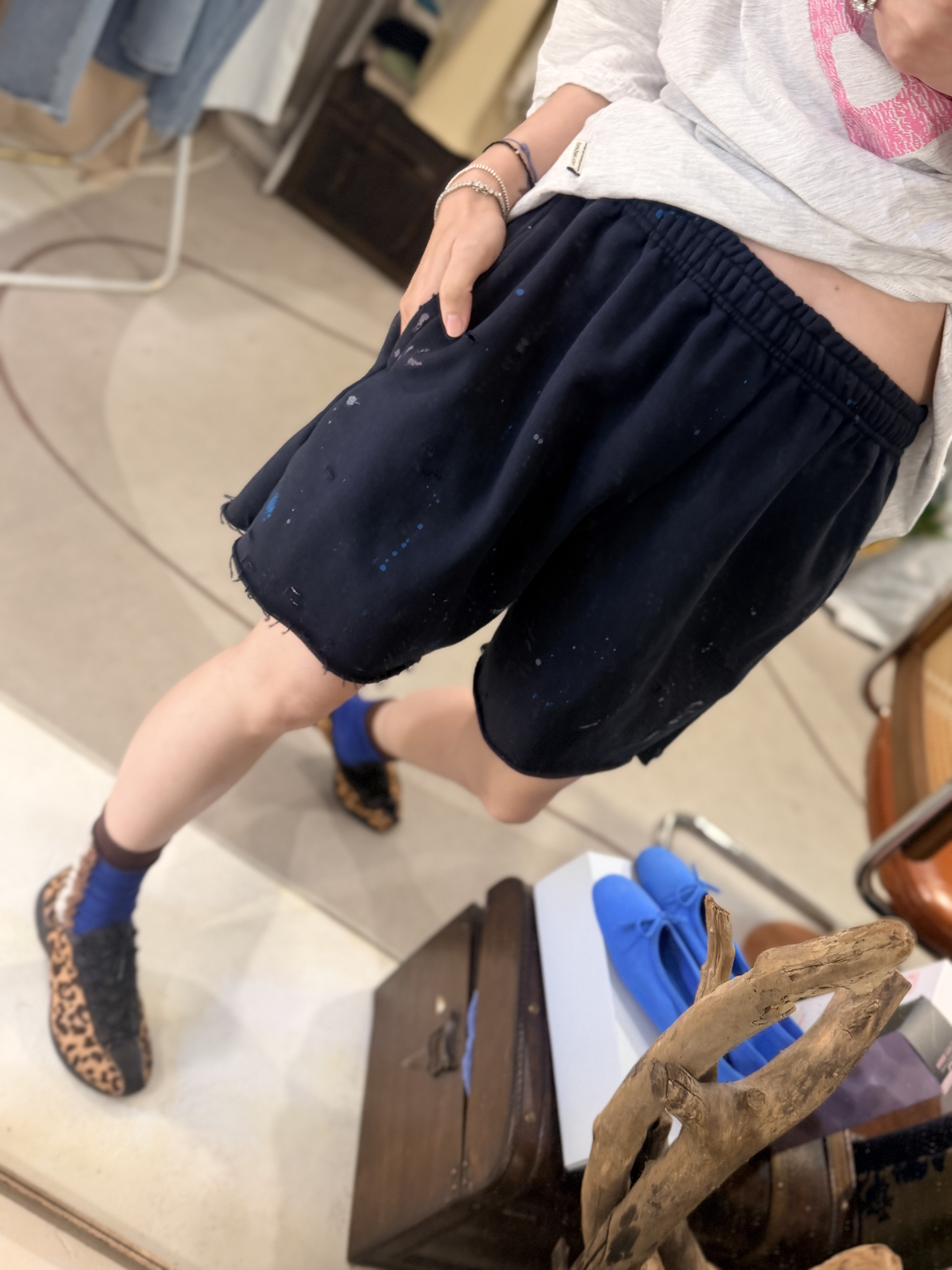 Ink cotton shorts