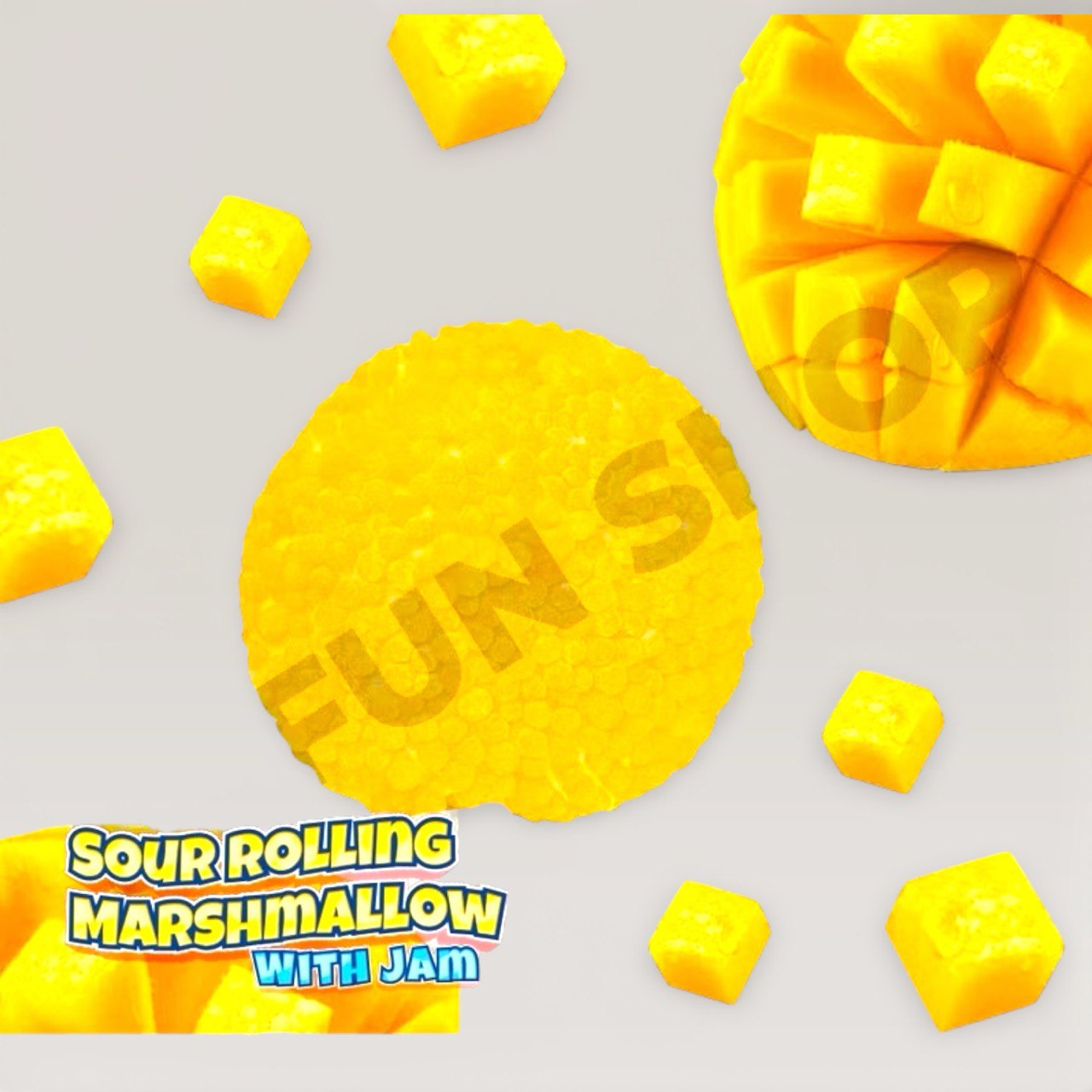 12pcs Lucky Twins Sour Rolling Marshmallow with jam lollipop (HALAL)