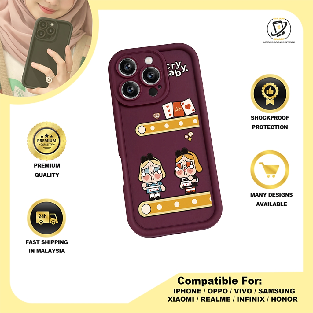 TPU DESIGN CASE PHONE FOR INFINIX - DESIGN CRYBABY D