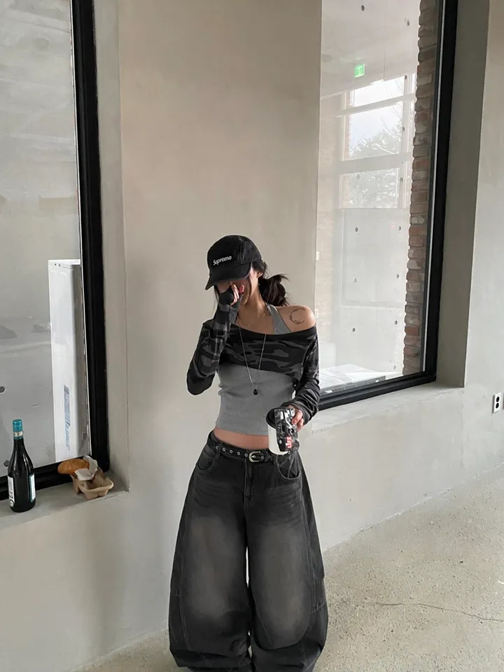 Camo Halterneck Layered Crop