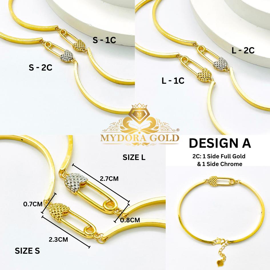 MYDORA Gelang Fashion Safety Pin Series l EMAS 916/22K