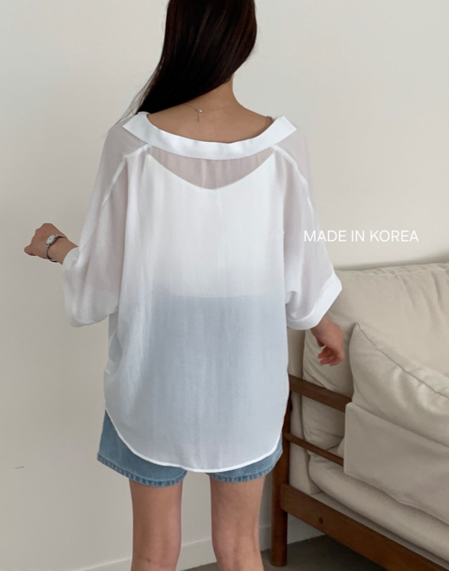 G6272 韓國🇰🇷V領淨色top