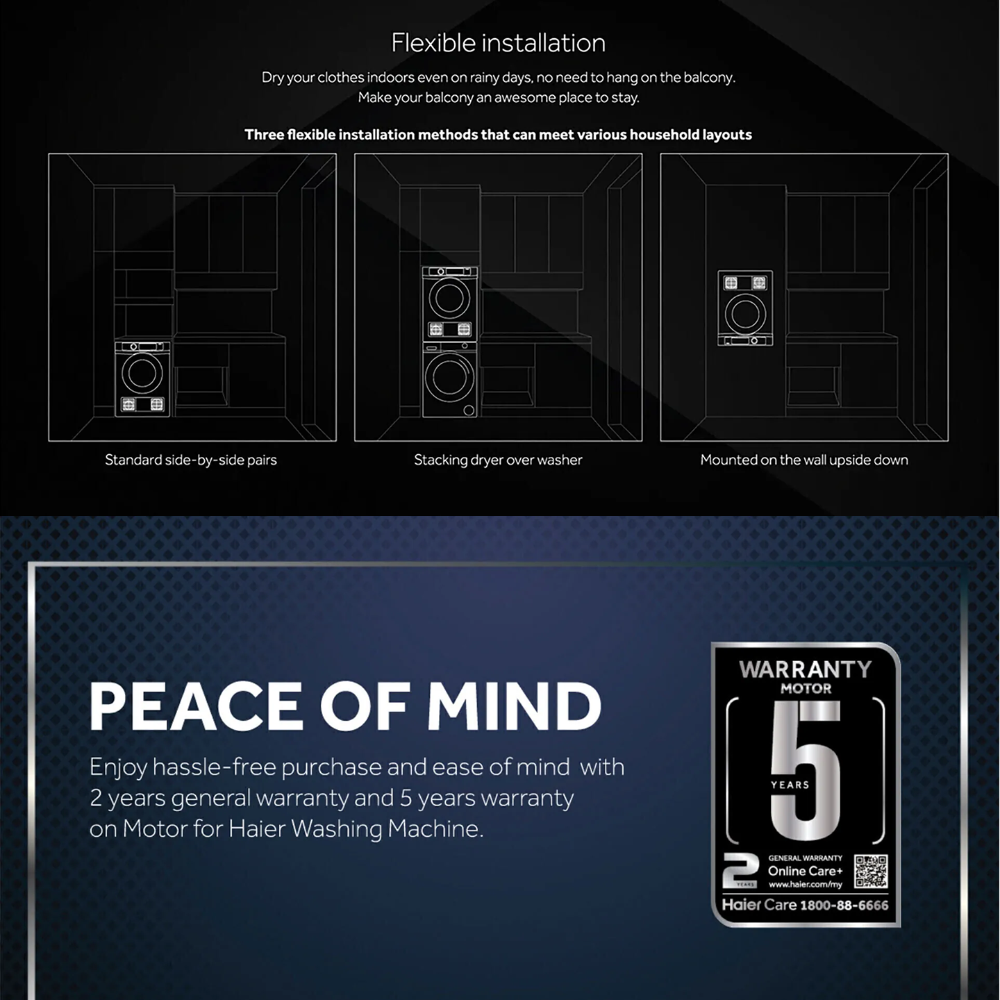 Haier 8kg Vented Dryer (HD80-V939S)