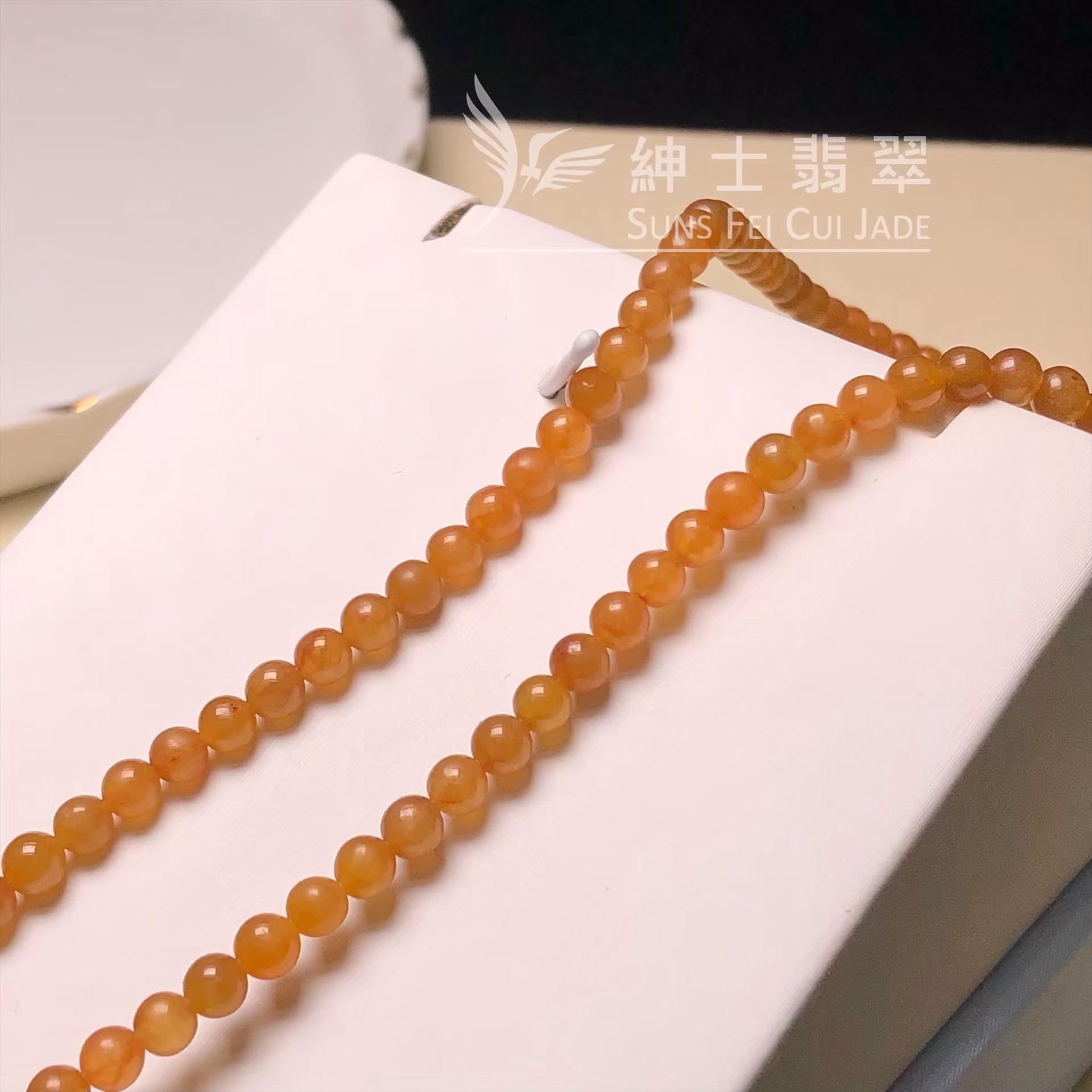 #B08870 冰種蜜糖黃頸串4.2mm 