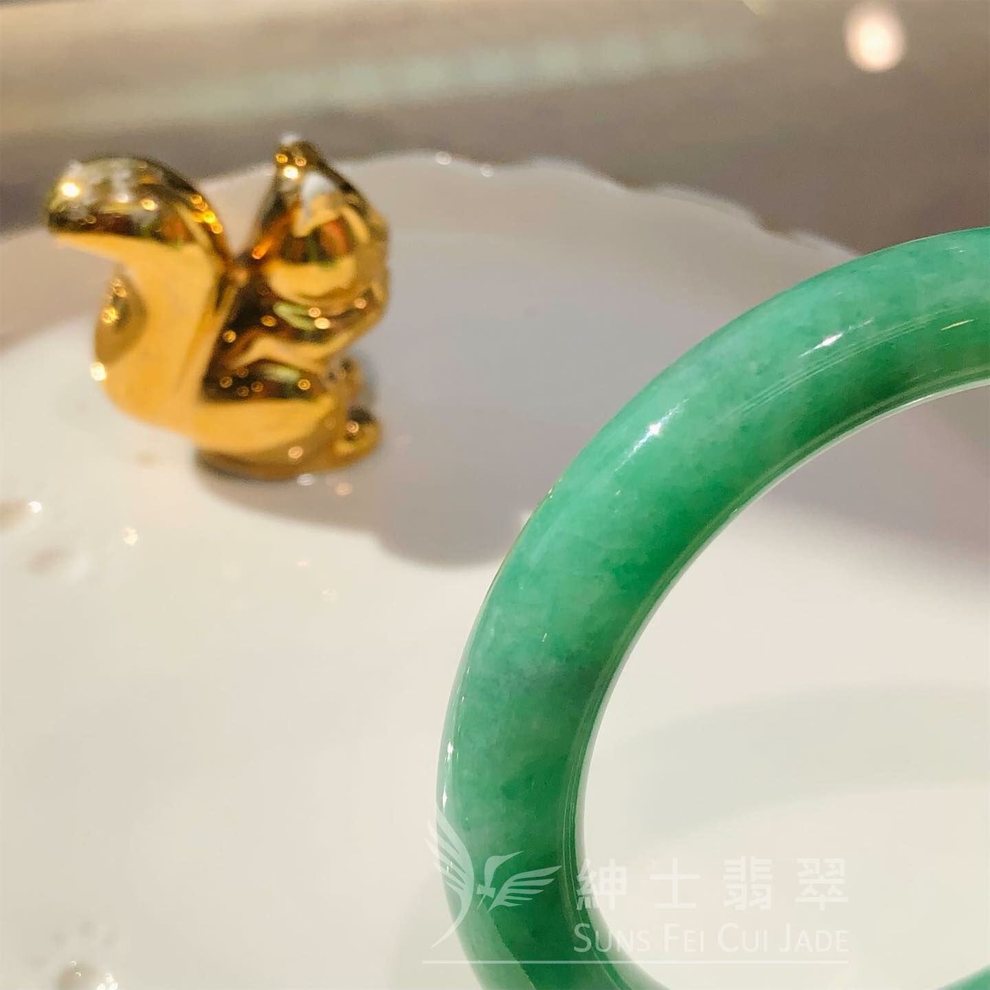 滿綠甜色圓鐲 50.7mm