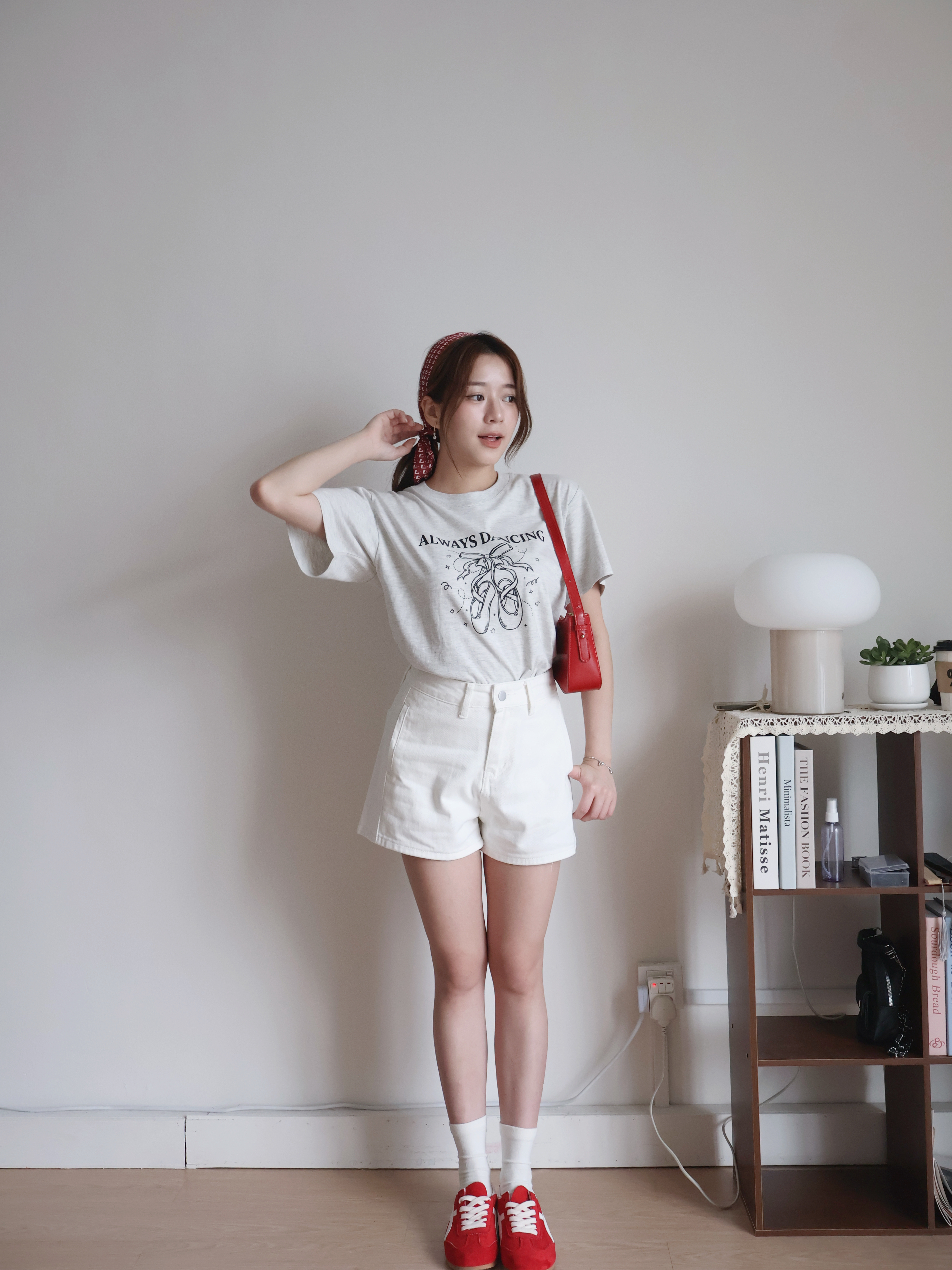 Aster Denim Shorts | White
